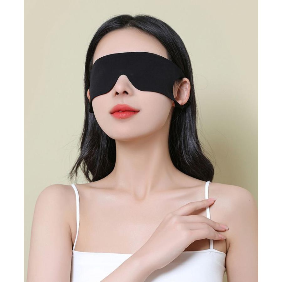 アイマスク 薄手 軽量 伸縮性 フット感 一体型 遮光 安眠グッズ 男女兼用 無地 睡眠 就寝時 仮眠 旅行 トラベル 携帯 自宅 リラックス | plusnao | 01