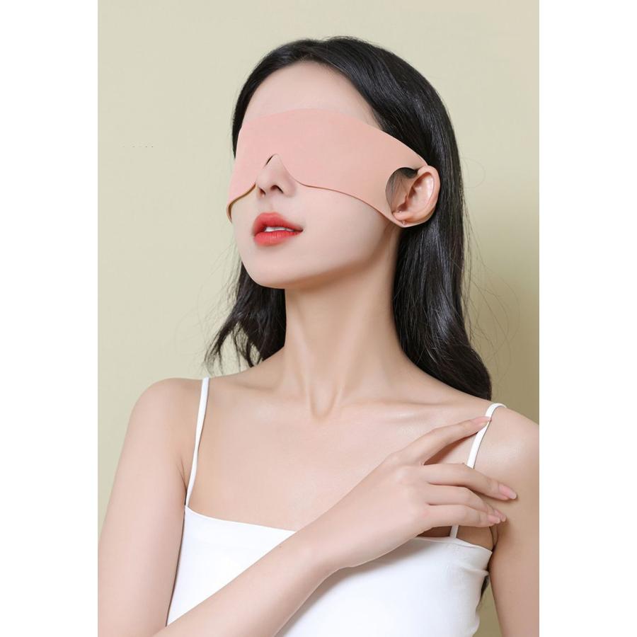アイマスク 薄手 軽量 伸縮性 フット感 一体型 遮光 安眠グッズ 男女兼用 無地 睡眠 就寝時 仮眠 旅行 トラベル 携帯 自宅 リラックス | plusnao | 03