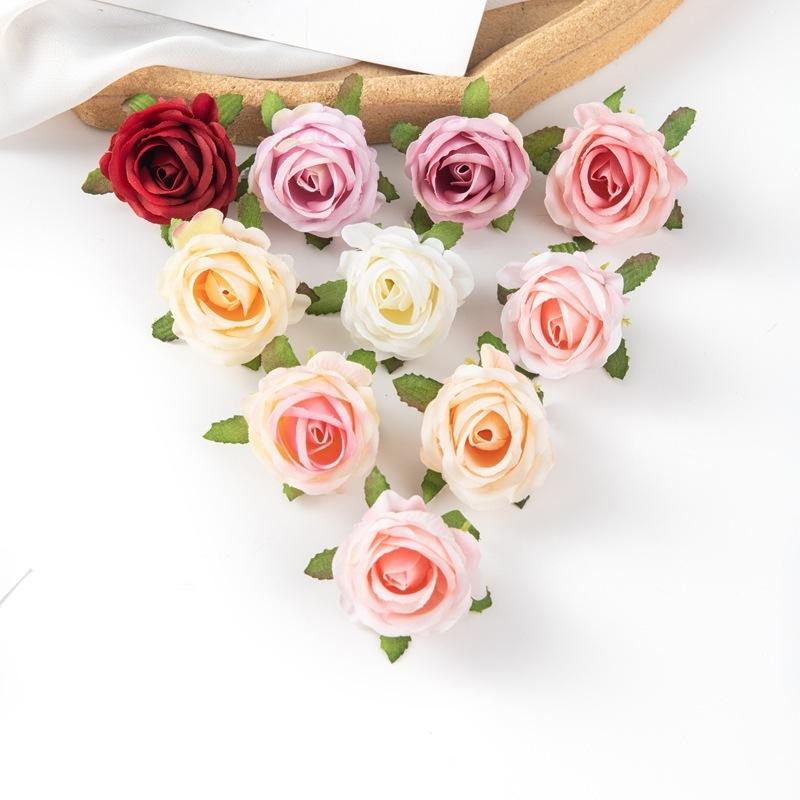 造花 薔薇 ばら バラ 4個セット フェイクフラワー 花のみ 茎なし