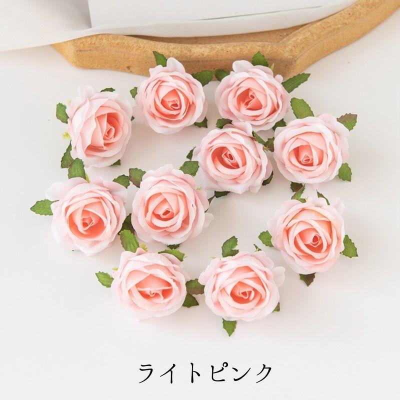造花 薔薇 ばら バラ 4個セット フェイクフラワー 花のみ 茎なし