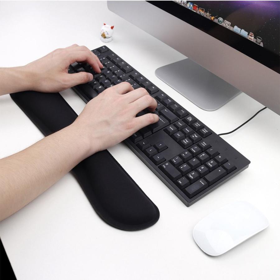 リストレスト 低反発 ロング キーボードパッド パソコン