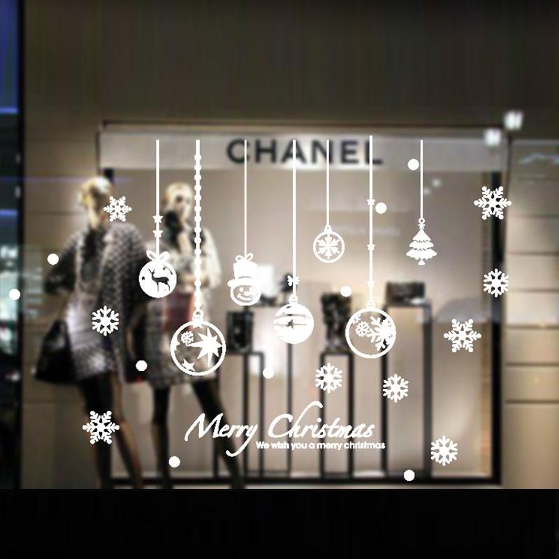ウォールステッカー 壁紙シール ウォールシール クリスマス Merry Christmas 雪の結晶 雪 スノーマン トナカイ 白 ホワイト おしゃれ プラスナオ Paypayモール店 通販 Paypayモール