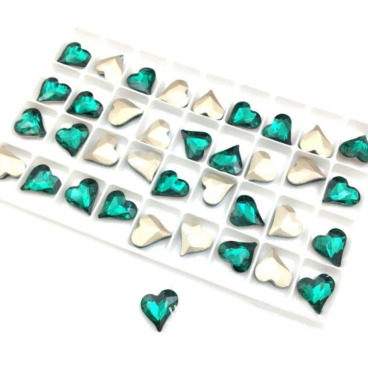 ネイルパーツ 10個セット ハート型ラインストーン キラキラ 綺麗