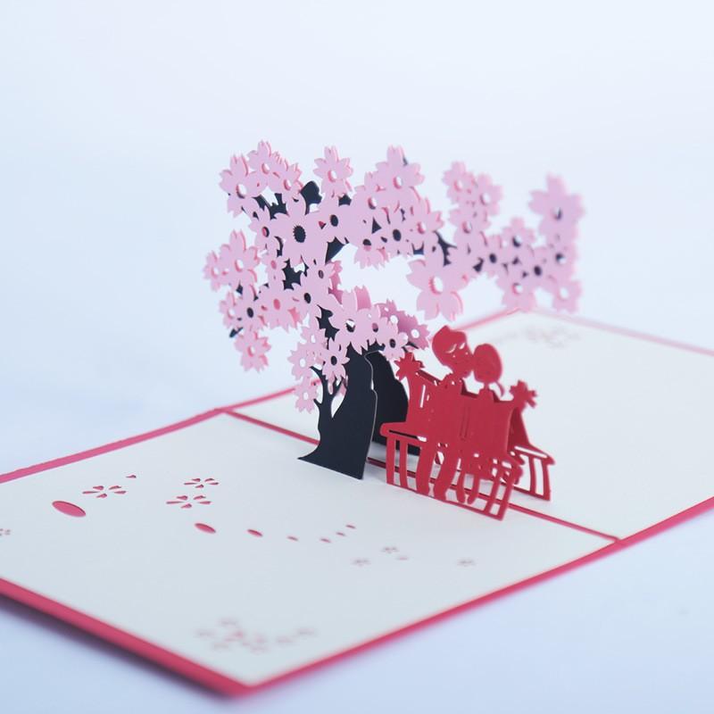 グリーティングカード メッセージカード 誕生日 バースデー 記念日 お祝い カード 立体 飛び出す お花 桜 お花見 3d プラスナオ Paypayモール店 通販 Paypayモール