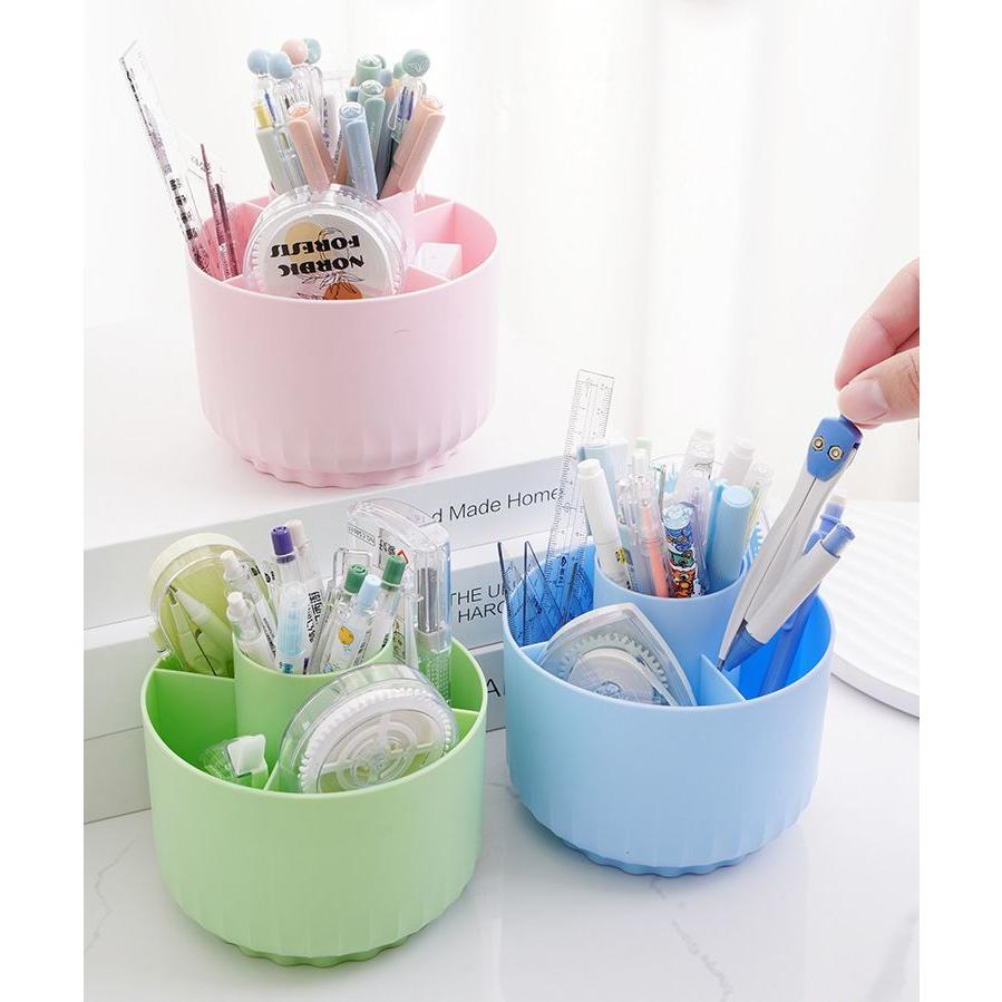 plusnao（プラスナオ） ペン立て ペンスタンド 360度回転 鉛筆立て