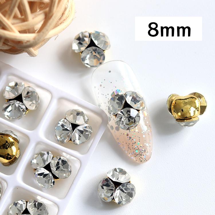 ネイルパーツ ラインストーン 10個セット 3 4 5 6 7 8mm ネイル