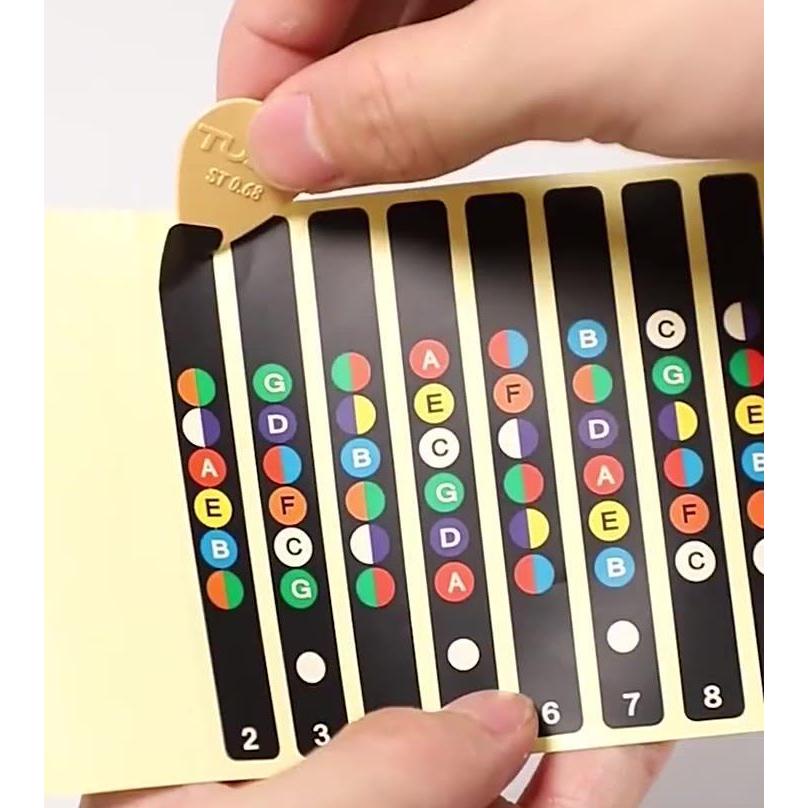 フレットシール 指板シール ギター用 ステッカー 初心者 練習 音名シール ギターコード 指位置を覚える 貼る 色分け スケール 音階 カラフル 自習 Zak プラスナオyahoo 店 通販 Yahoo ショッピング