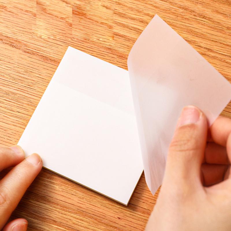 plusnao（プラスナオ） クリア付箋 透ける付箋 4冊セット 半透明 7.6