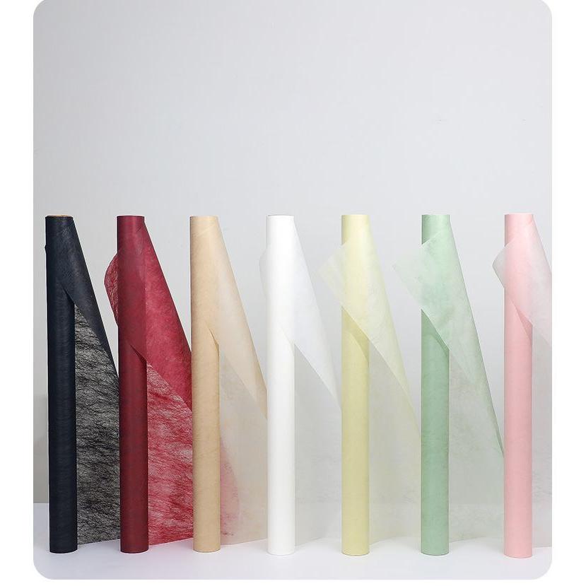 plusnao 包装紙 花束 ギフト ラッピング ブーケ 防水 シンプル 10m