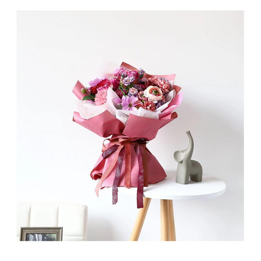 フラワーラッピング袋50枚 楽天市場】ラッピング袋 花束袋 【50枚 Mサイズ】 ブーケ袋