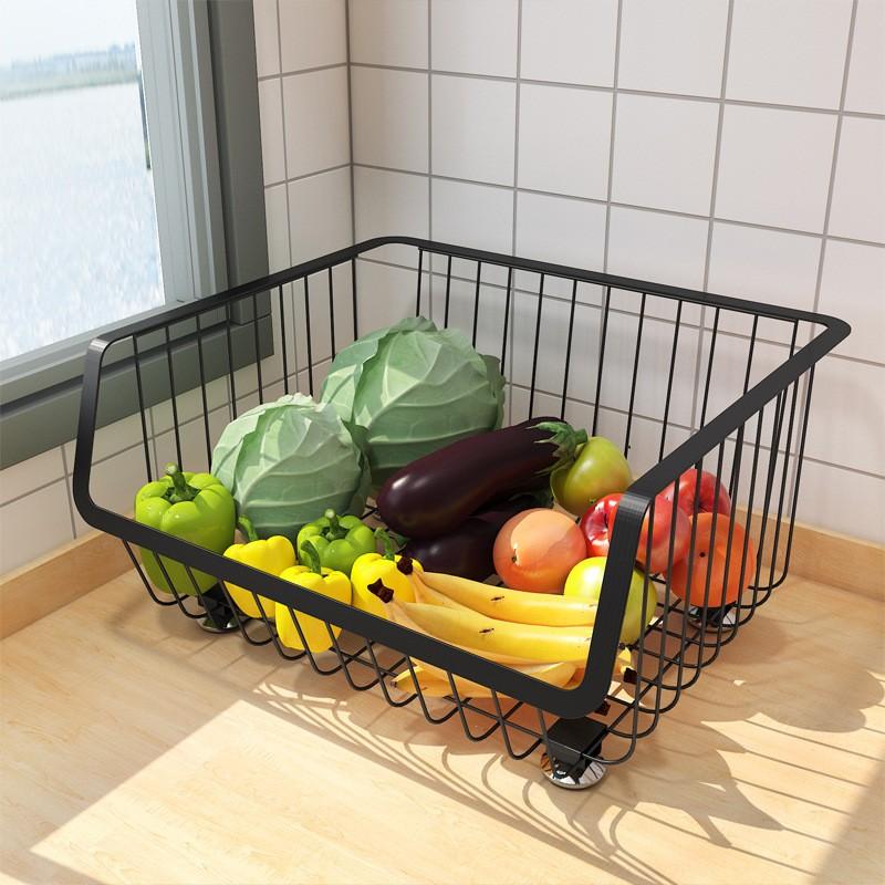 シャビーシック キッチンシェルフ 野菜ストッカー 収納ラック 調味料棚