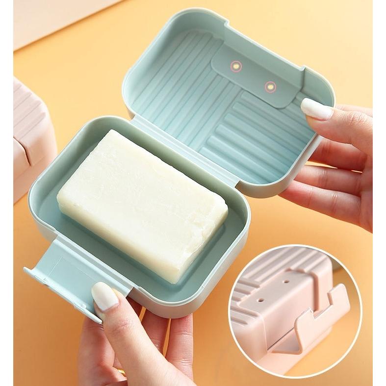 plusnao（プラスナオ） 石鹸ケース 石鹸入れ 石鹸箱 ふた付き 持ち運び