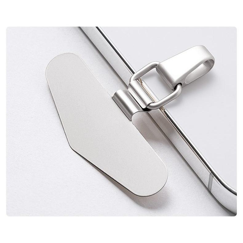 ストラップホルダー ステンレス金属製 ケースに挟むだけ はさむだけ