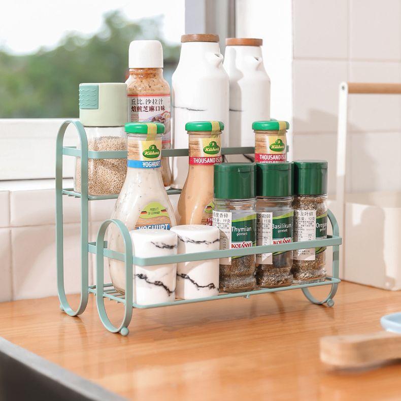 調味料ラック 2段 スパイスラック 整理ボックス 階段状 キッチン整理