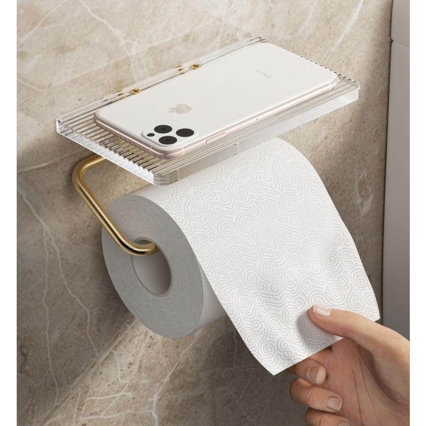 plusnao（プラスナオ） トイレットペーパーホルダー シングル クリア