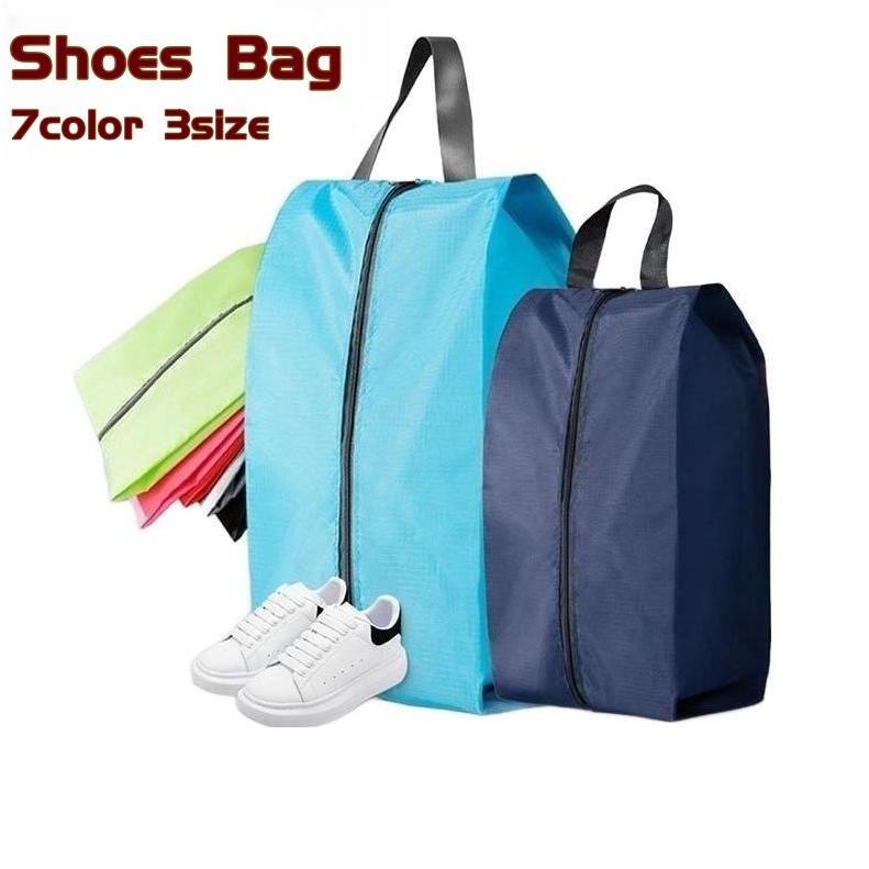 シューズバッグ シューズケース シューズ入れ 靴入れ 折りたたみ ファスナー 取っ手付き 手提げ 防水 収納袋 持ち運び便利 折り畳み スッキリ 整理 の商品画像