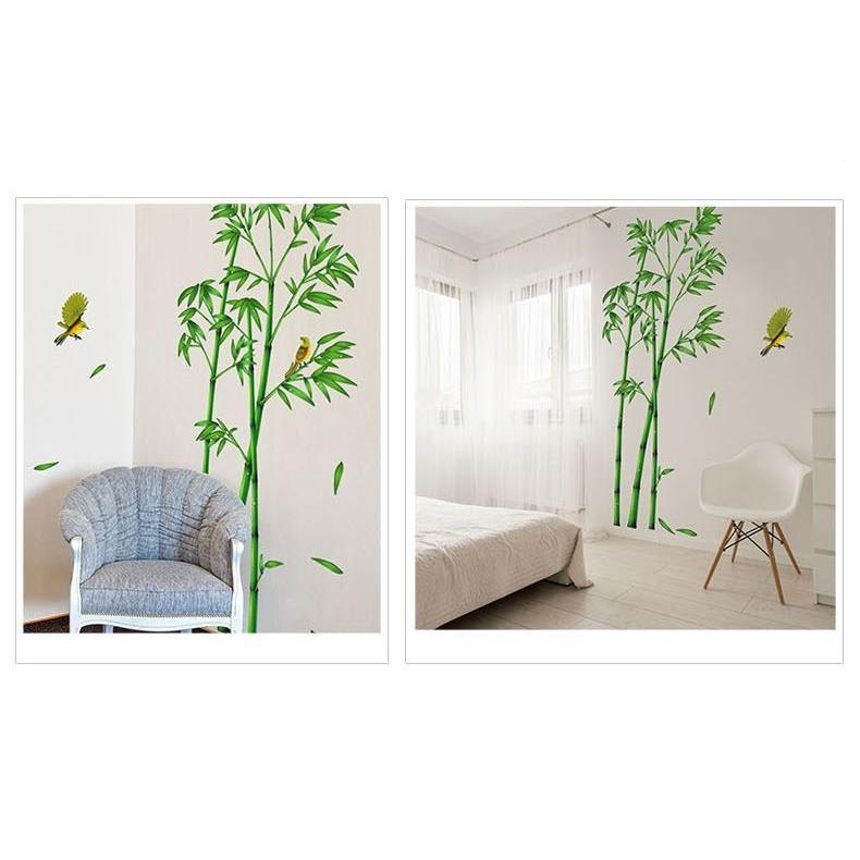 ウォールステッカー インテリア 壁紙 模様替え シール ステッカー イラスト 竹 鳥 自然 緑 部屋 おしゃれ Diy リメイク リラックス かわいい Zak プラスナオyahoo 店 通販 Yahoo ショッピング