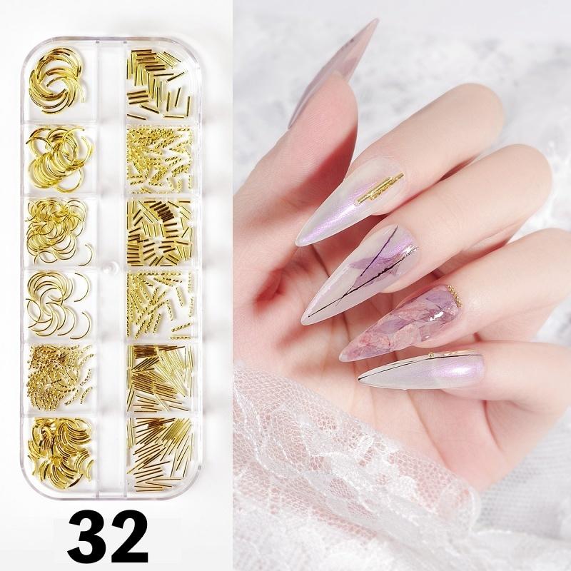 ネイルパーツセット アクセサリーパーツ メタリックパーツ