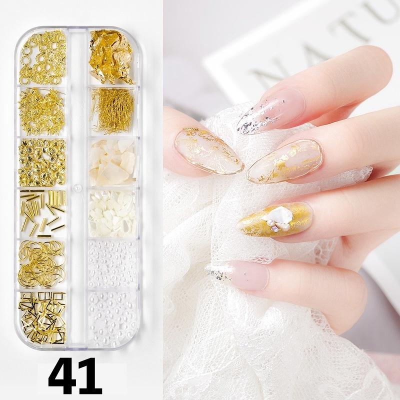 ネイルパーツセット アクセサリーパーツ メタリックパーツ