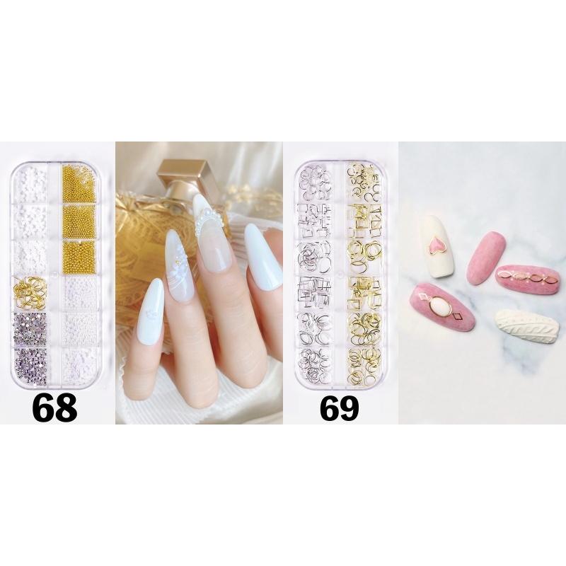 ネイルパーツセット ハンドメイドパーツ まとめ売り ネイルパーツセット アクセサリーパーツ メタリックパーツ