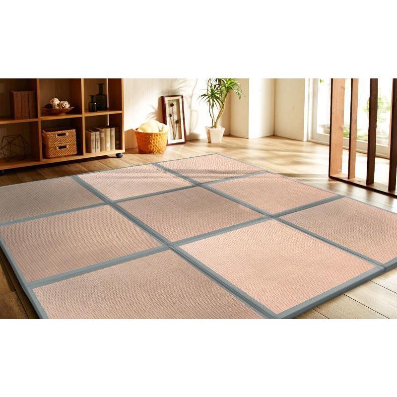 plusnao 置き畳風マット ジョイントマット 正方形 単品 1枚 和風