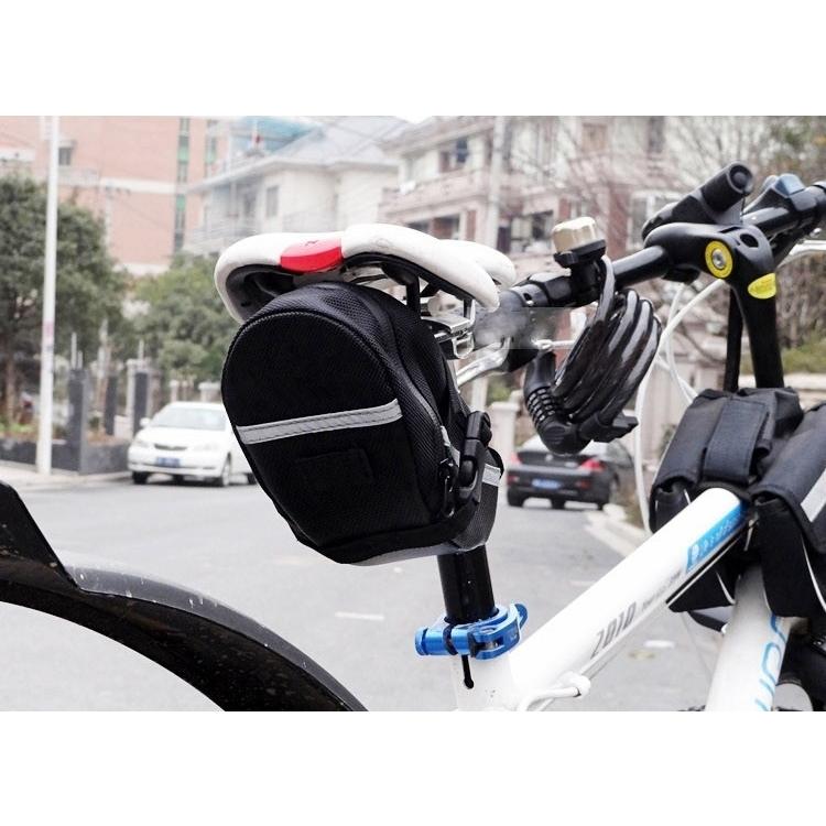 サドルバッグ 自転車 カバン ポーチ サドル下 取り付け 防水 反射板