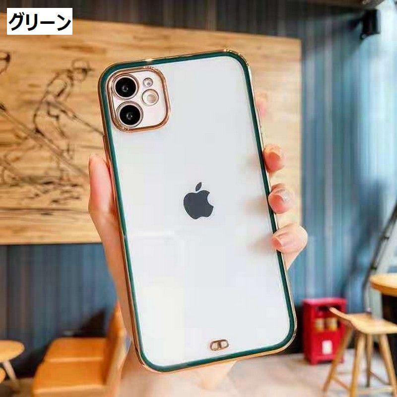 スマホケース スマホカバー クリア 透明 ゴールドリム 金縁 iPhone 6