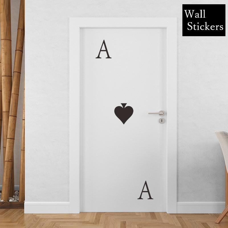 ウォールステッカー 壁紙シール 壁飾り 装飾 トランプ スペードのエース アルファベット モノトーン モノクロ ブラック シンプル 可愛い キュート Zak 114 プラスナオyahoo 店 通販 Yahoo ショッピング