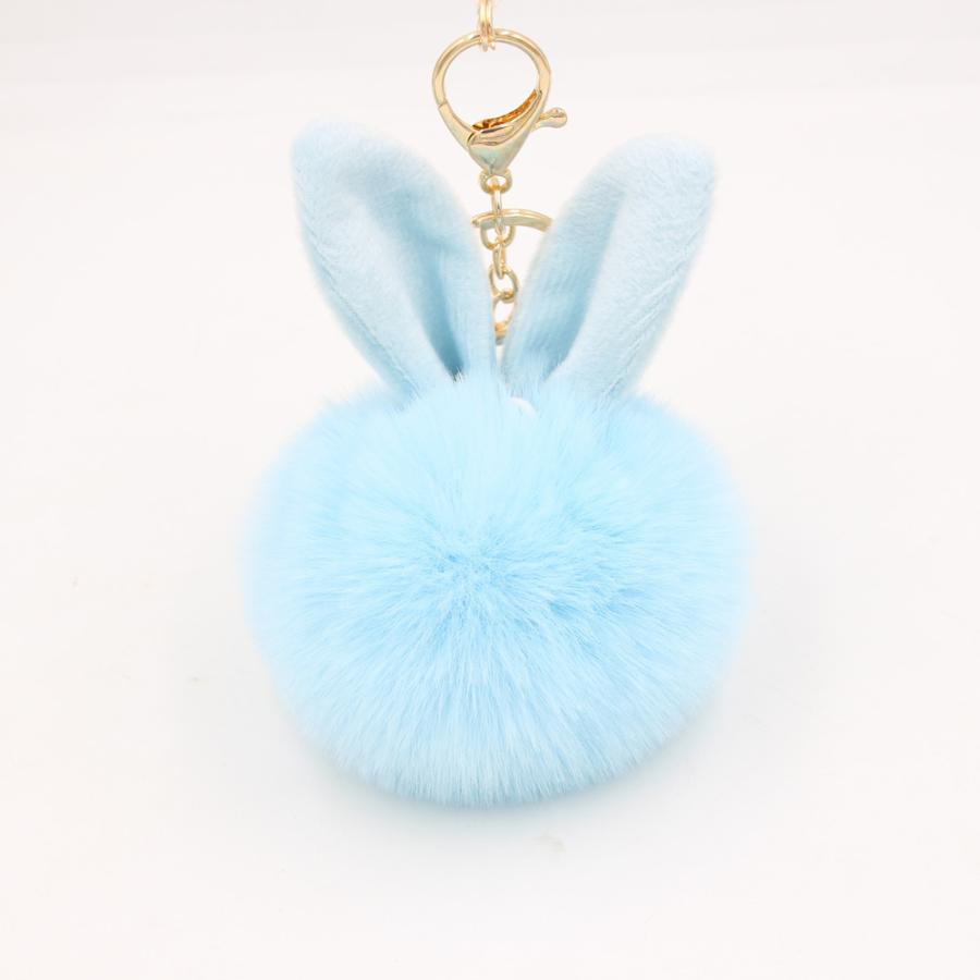 plusnao キーホルダー バッグチャーム レディース フェイクファー