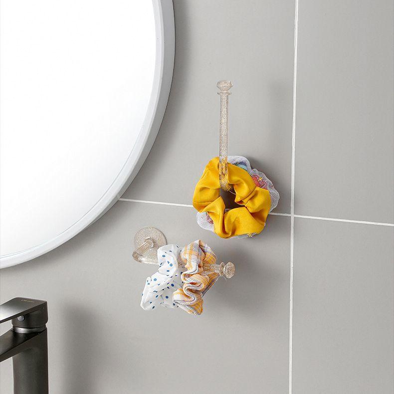 ウォールフック L字型 4個セット 粘着フック 透明 クリア キラキラ ラメ 壁掛け 小物 アクセサリー ヘアゴム シュシュ かわいい おしゃれ | plusnao | 02