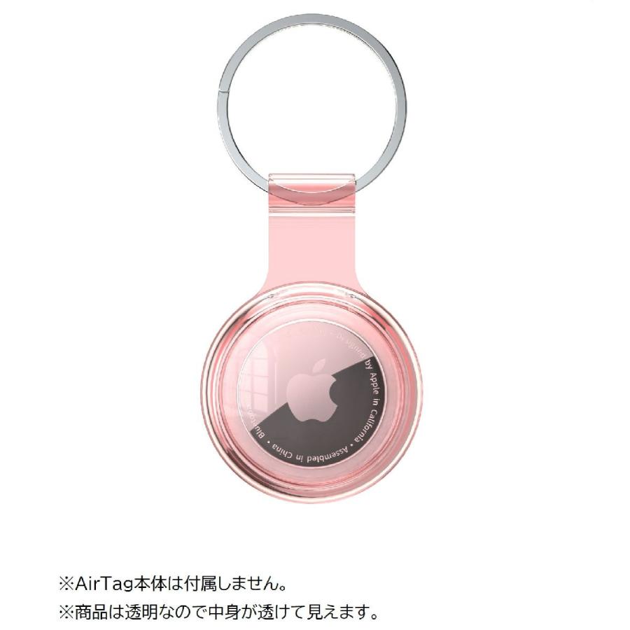 AirTag用ケース AirTag用カバー 保護ケース キーリング付き 半透明