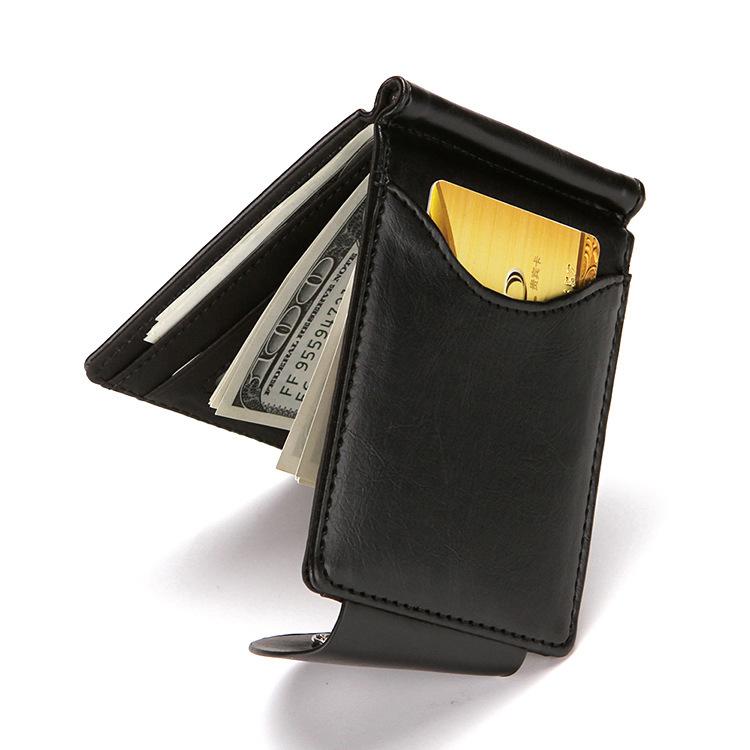 マネークリップ 財布 二つ折り カードケース メンズ 男性用 レザー調