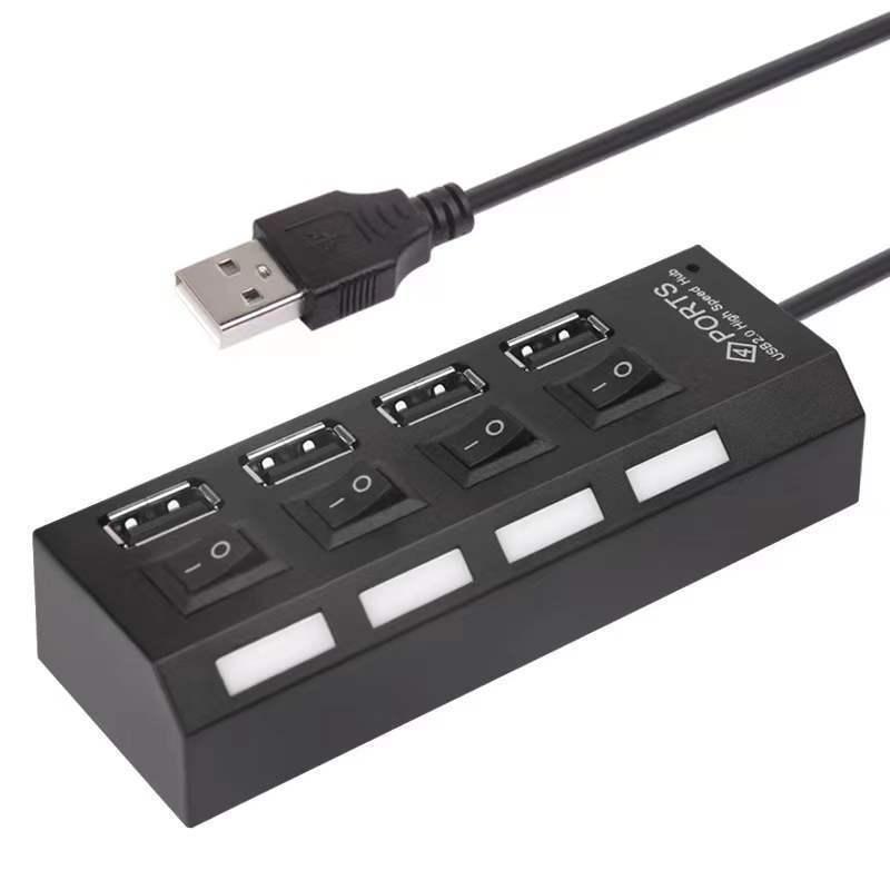 USBハブ USB2.0 4ポート スイッチ付き HUB バスパワー 高速