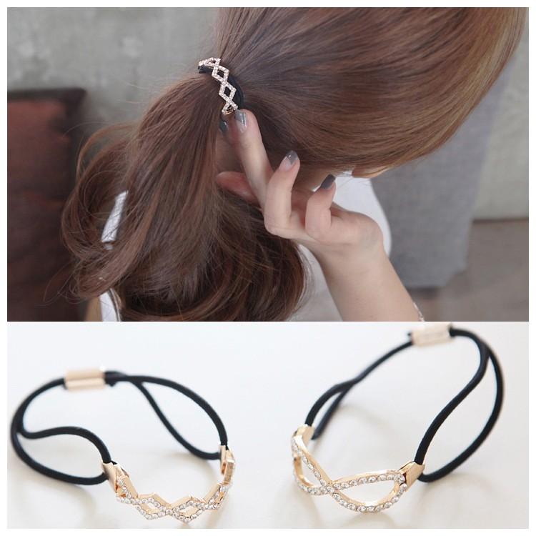 ヘアゴム ヘアアクセサリー まとめ髪 ラインストーン かわいい