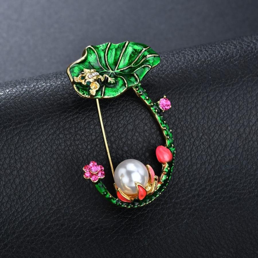 ブローチ ピン アクセサリー レディース フェイクパール ライン