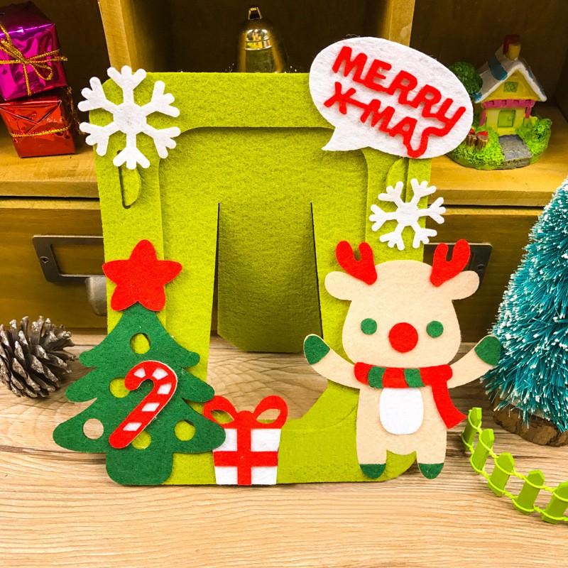フォトフレーム 写真立て 手作り 小物 60 Off 製作小物 立て掛け キット 製作キット 熊 クリスマスツリー 冬 トナカイ フェルト 鹿 クリスマス サンタ