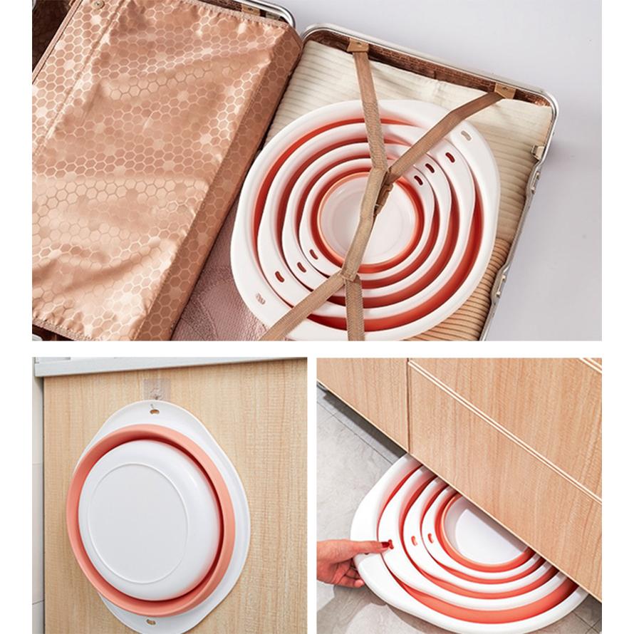 plusnao（プラスナオ） 折りたたみ洗面器 たらい シリコンバケツ