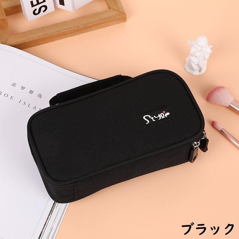 未使用級✨イルビゾンテ ペンケース　筆箱　小物入れ　コスメポーチ　本革　黒 ペンケース 筆箱 筆入れ 小物入れ 化粧ポーチ メイクポーチ キャンバス