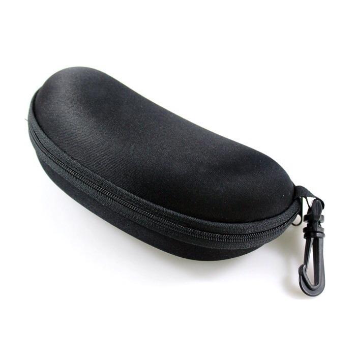 早いもの勝ち！ 眼鏡 メガネ サングラス ケース 小物入れ BLACK ブラック plusnao メガネケース ファスナー式 フック付き サングラス