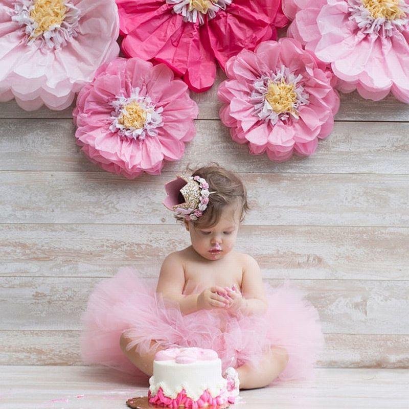 子供クラウン、ハイエンド誕生日プレゼント、花童クラウン、 子供 ヘアアクセサリー 飾り 帽子 王冠 フェルト お花 バラ 誕生日 1歳