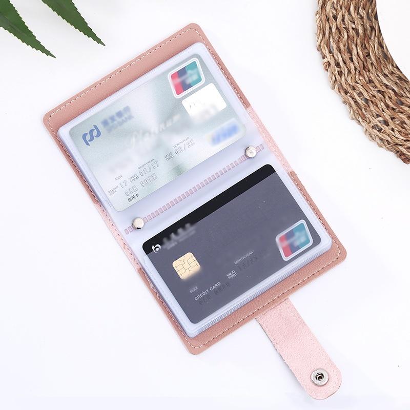 クレジットカードケース カード入れ カードホルダー 26枚収納 RFID スキミング防止 手帳型 レディース メンズ レザー調 無地 シンプル カード | plusnao | 12