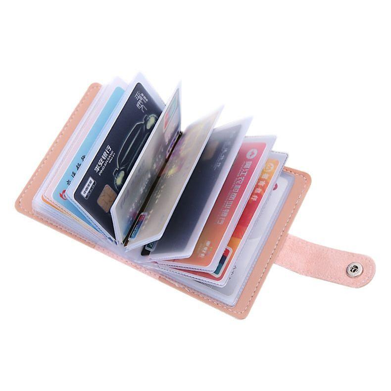 クレジットカードケース カード入れ カードホルダー 26枚収納 RFID スキミング防止 手帳型 レディース メンズ レザー調 無地 シンプル カード | plusnao | 17
