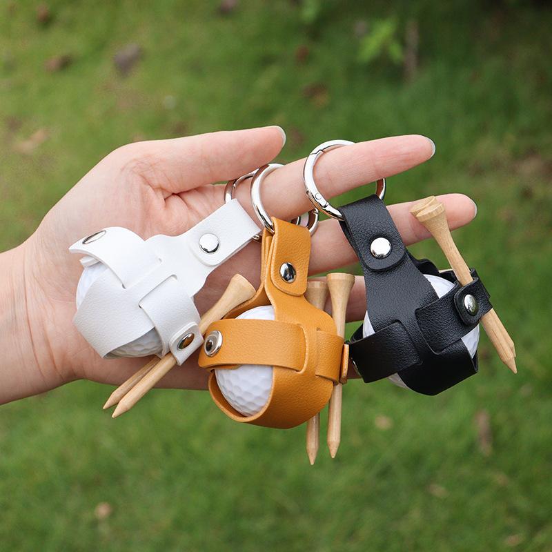 Piv'vee 布製キーホルダー メタルクリップ付き ゴルフボール入れ Piv