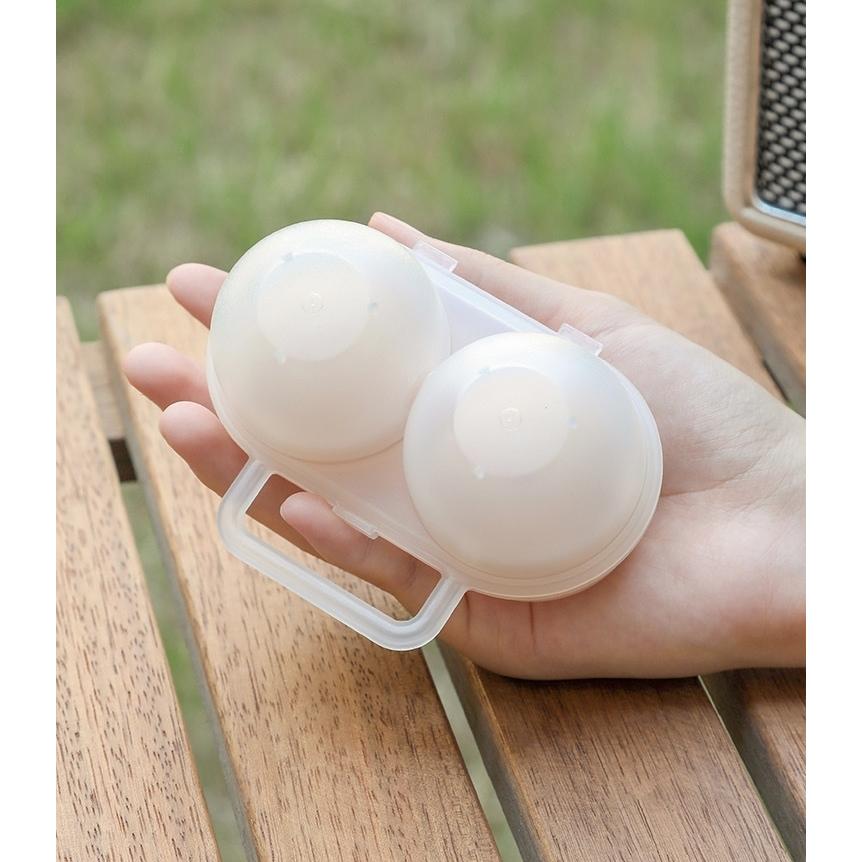 卵保存容器 卵ケース 持ち運び 携帯 2個用 エッグホルダー 卵容器