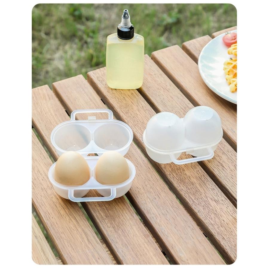 卵保存容器 卵ケース 持ち運び 携帯 2個用 エッグホルダー 卵容器