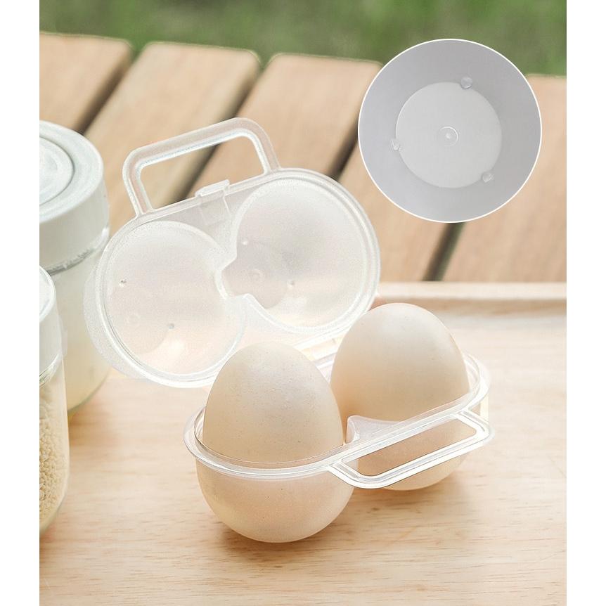 卵保存容器 卵ケース 持ち運び 携帯 2個用 エッグホルダー 卵容器