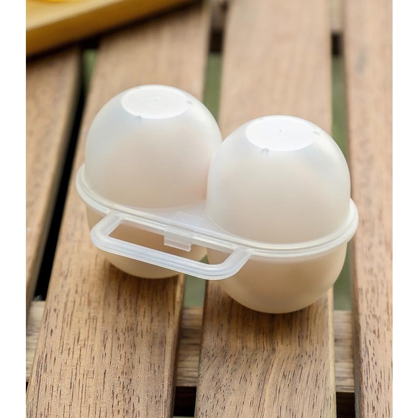 卵保存容器 卵ケース 持ち運び 携帯 2個用 エッグホルダー 卵容器