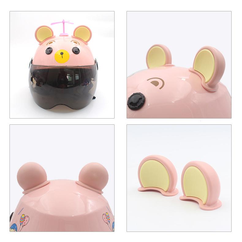 ヘルメット用アクセサリー クマ耳 2個セット ヘルメット飾り バイク