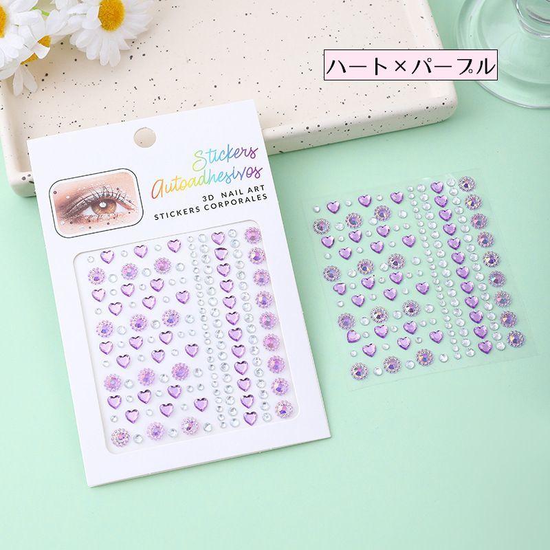 シール ラインストーンシール ステッカー 3D キラキラ ビジュー 雫