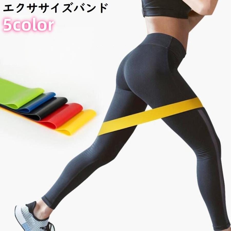 plusnao エクササイズバンド ゴムバンド トレーニングチューブ